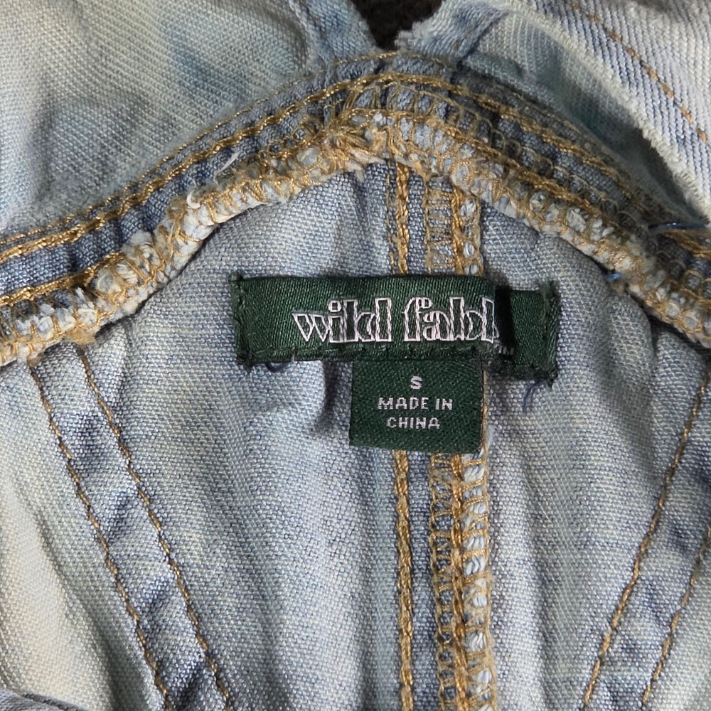 Wild Fable Denim Overalls Womens Small Light Blue Cargo‎ Utility Cotton - Picture 3 of 16